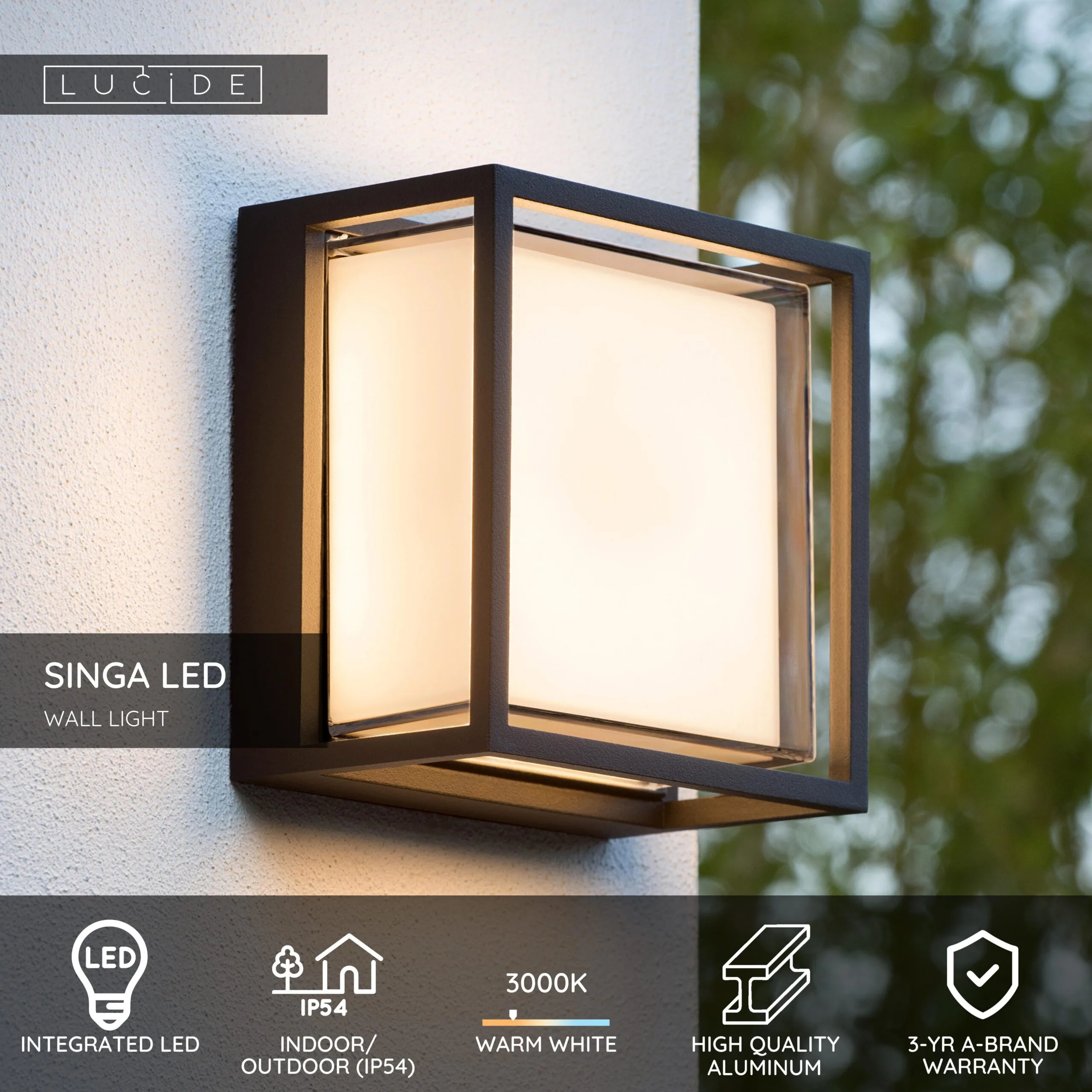 SINGA LED – Vonkajšie nástenné osvetlenie – Obrázok 3