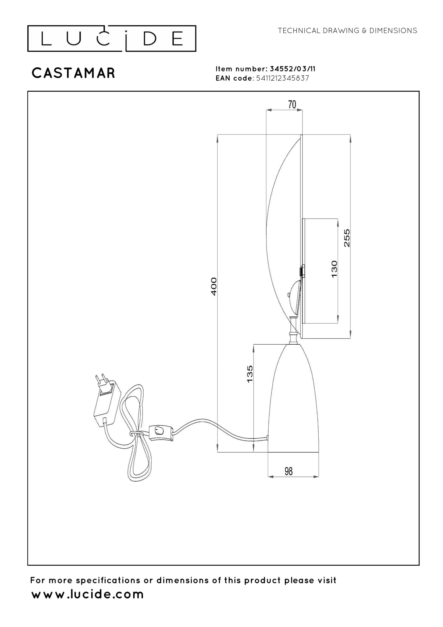 CASTAMAR – Stolové lampy – Obrázok 5