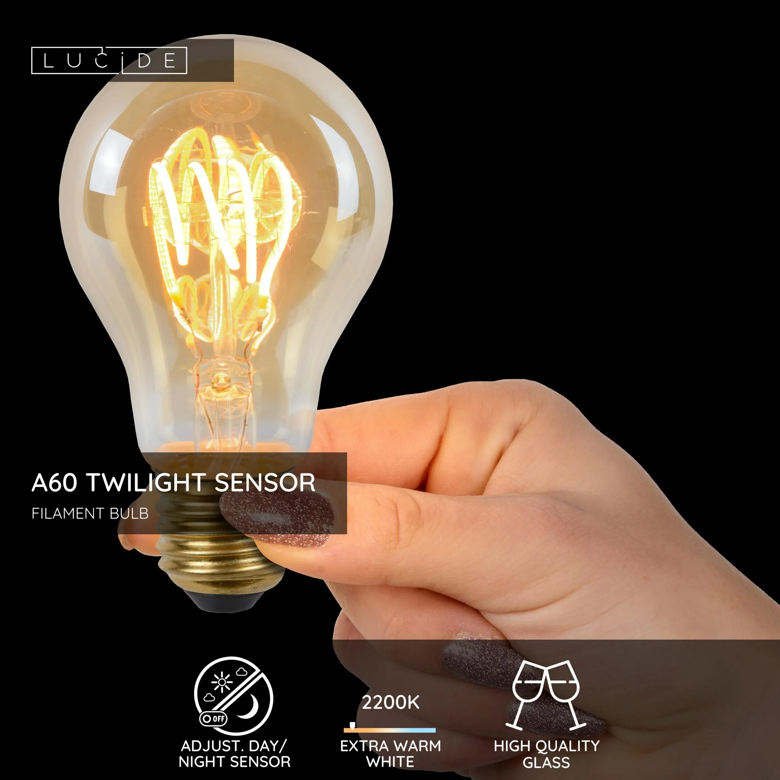 A60 TWILIGHT SENSOR – žiarovky s vláknom – Obrázok 3