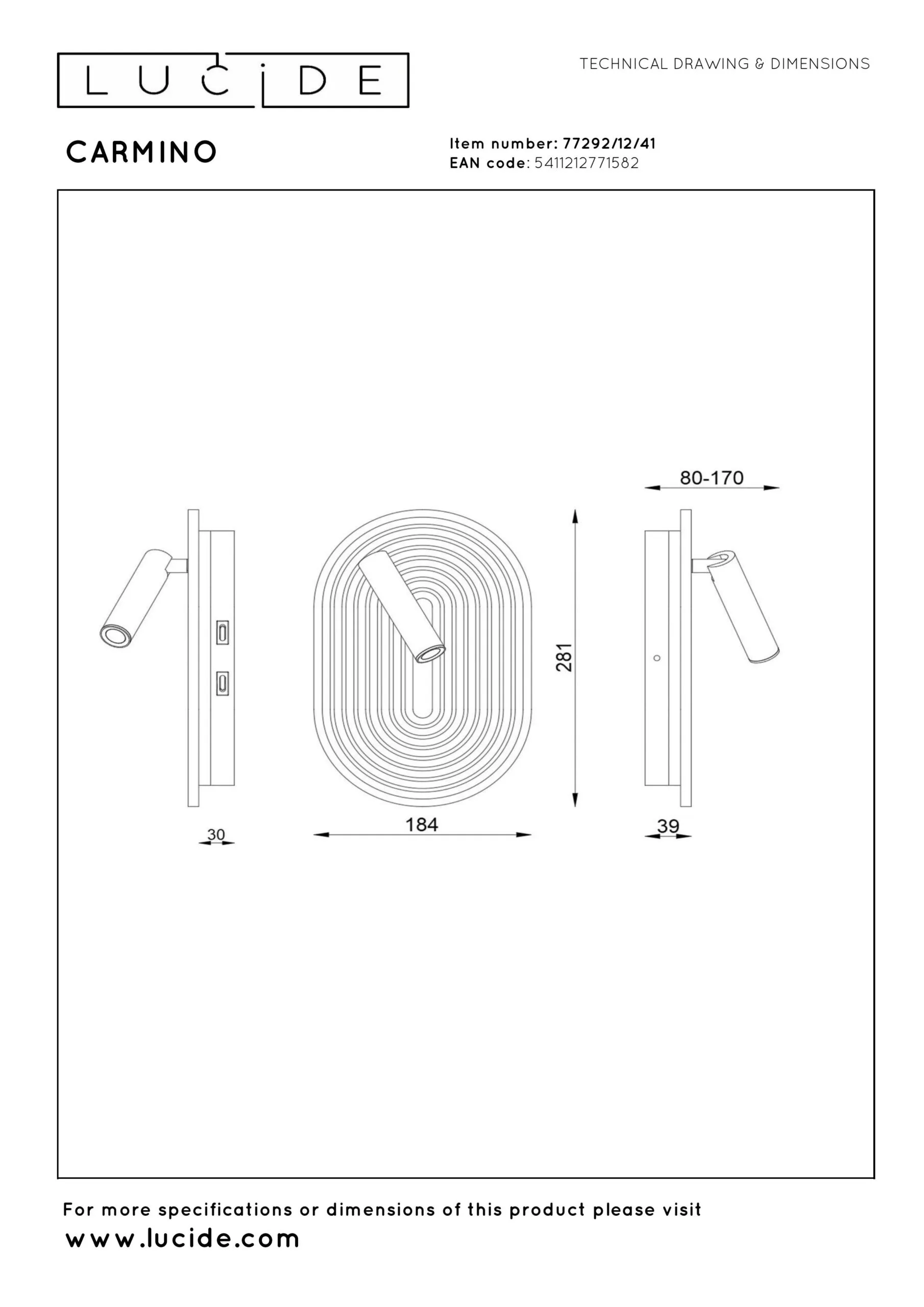 CARMINO – Wall lighting – Obrázok 4